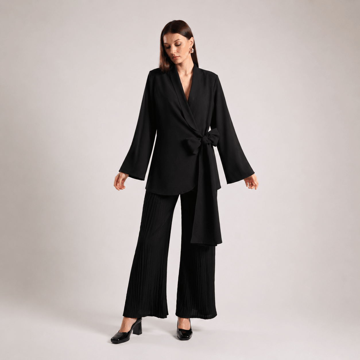 Midnight Tailored Sleeveless Blazer - Image 3