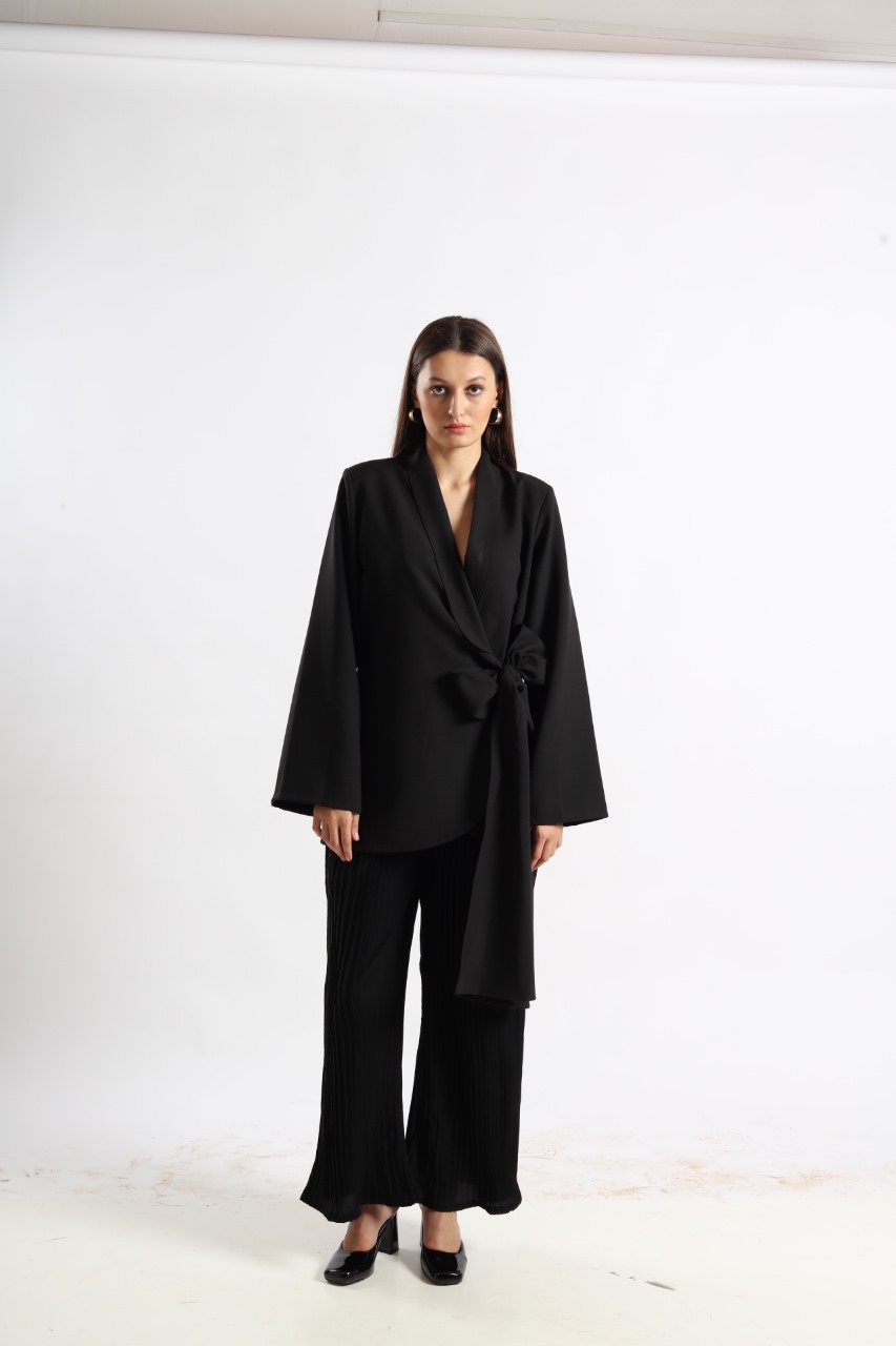 Noir Luxe Wrap Co-Ord Set