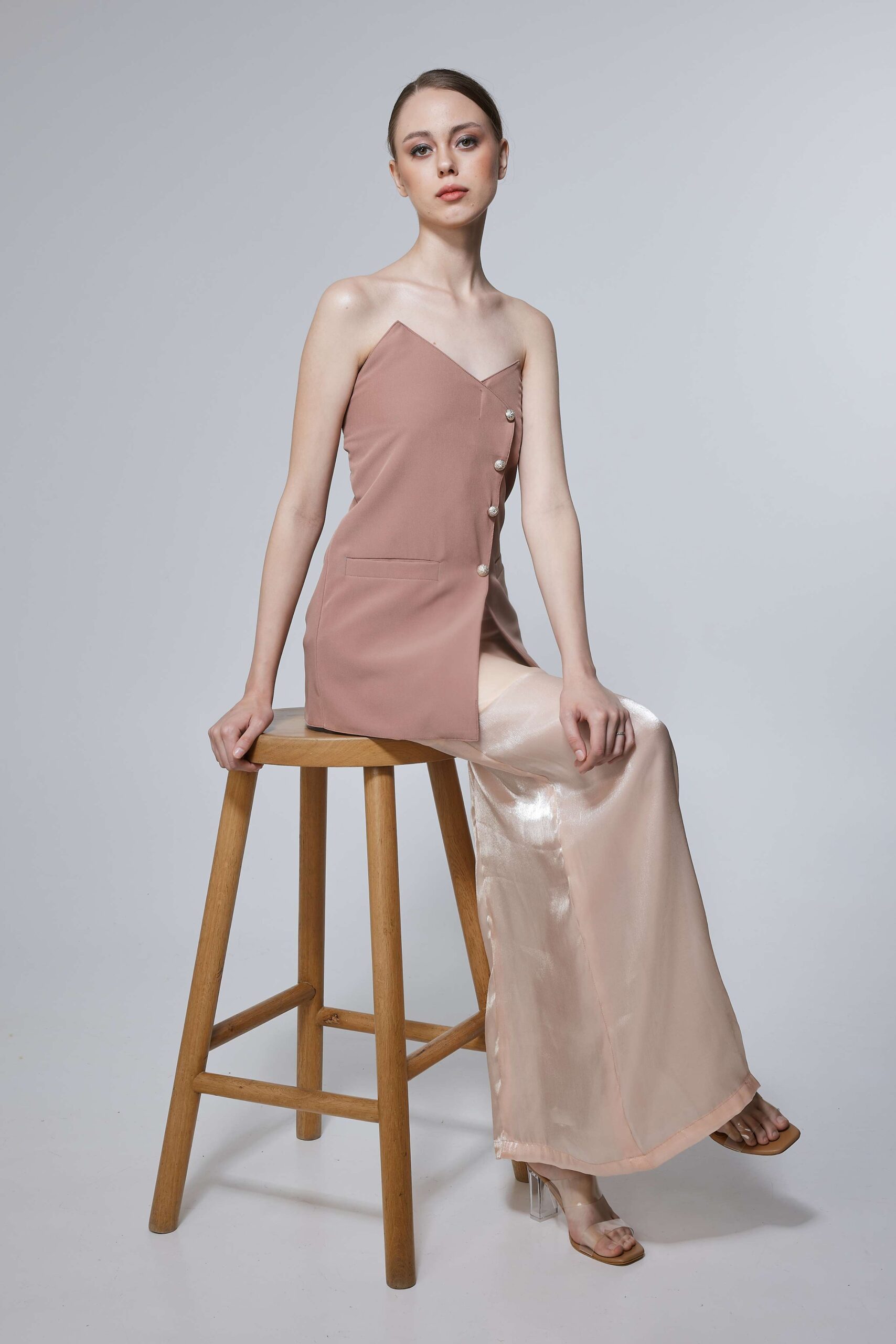 Blush Spaghetti-Strap Maxi Dress - Image 2
