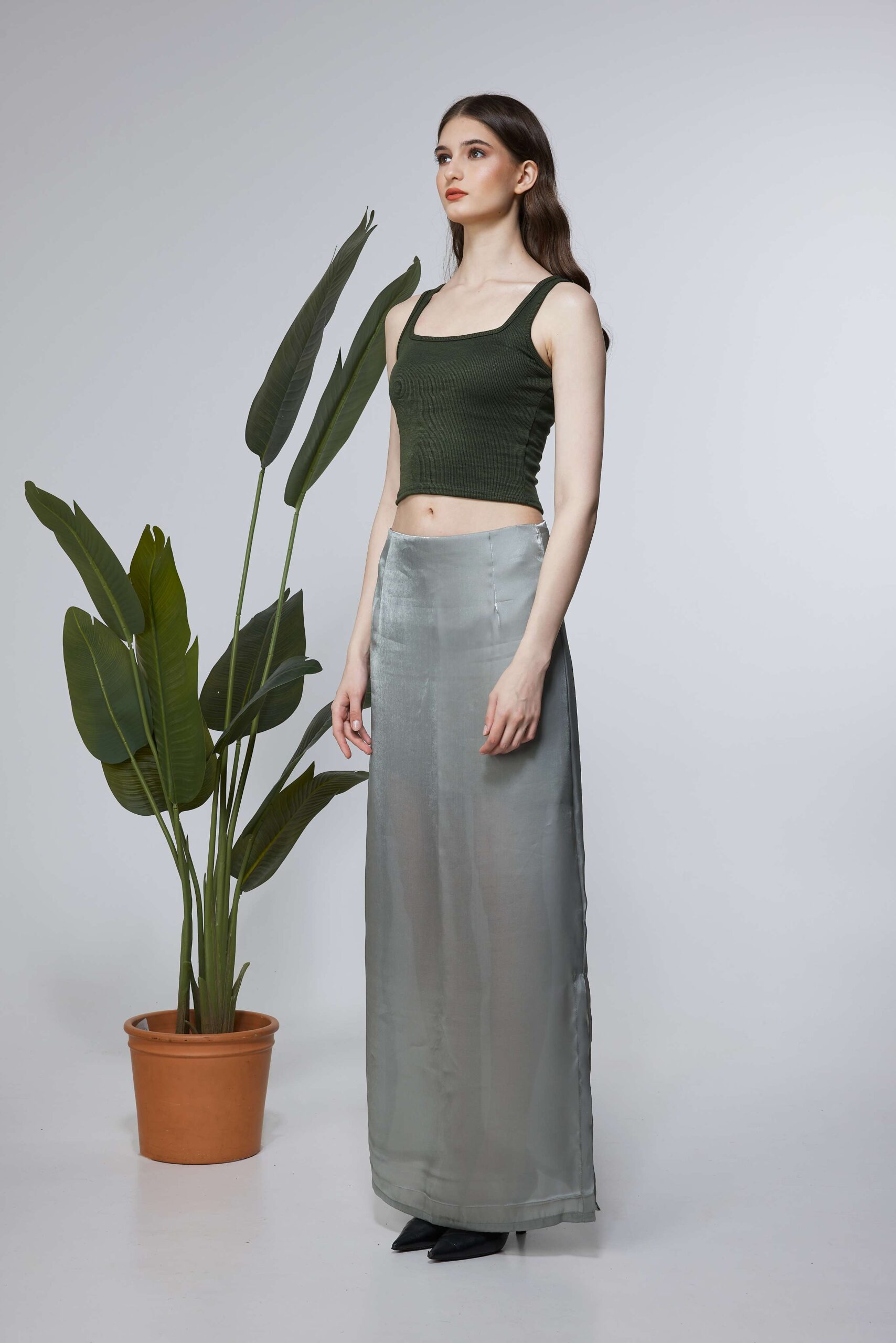 Olive Asymmetric Co-Ord Set - Image 2