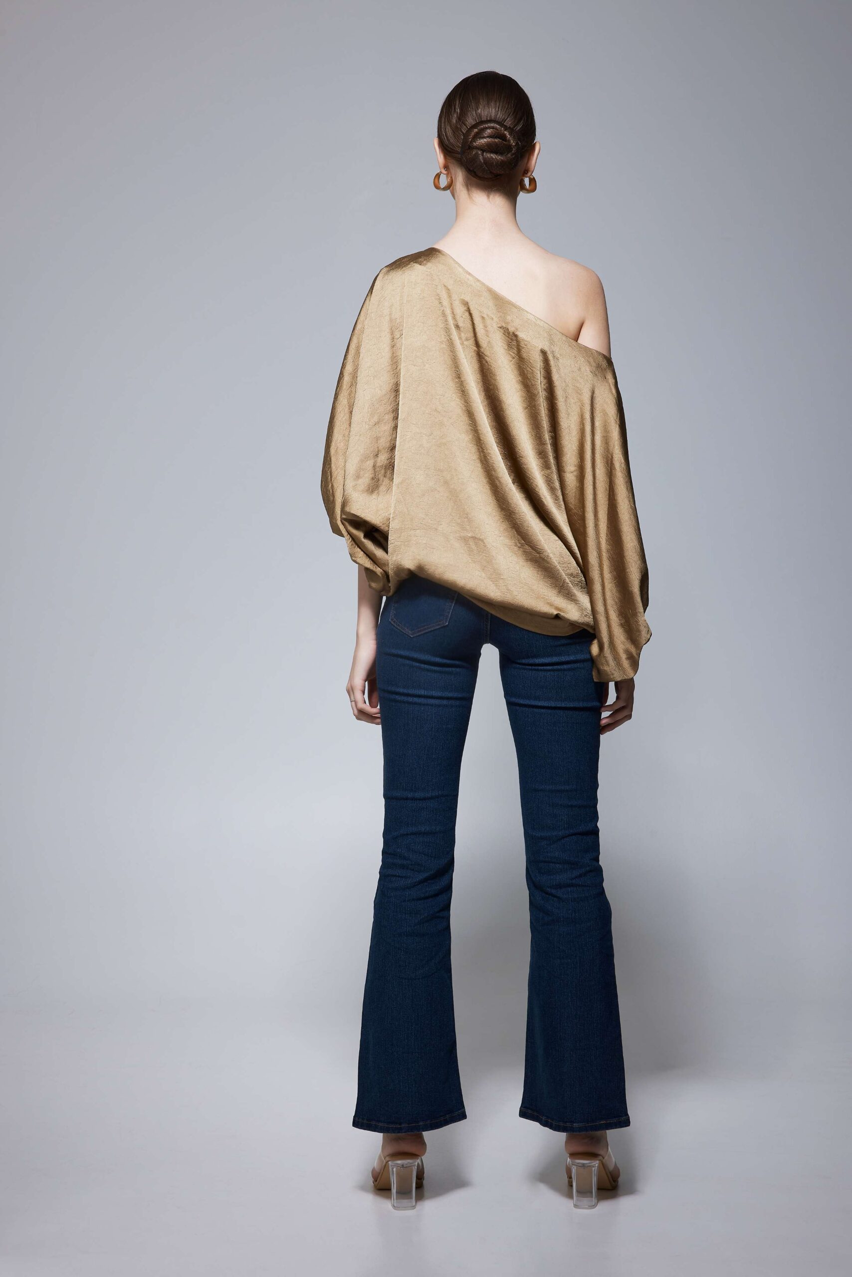 Gold Batwing Sleeve Top - Image 2