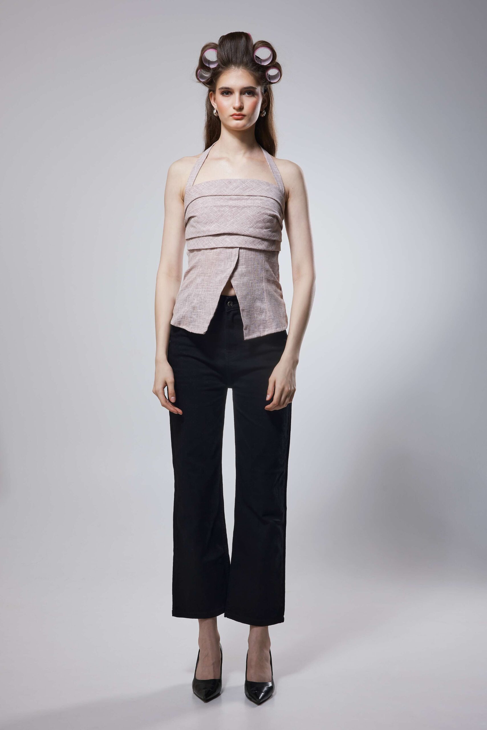 Mauve Structured Sleeveless Top