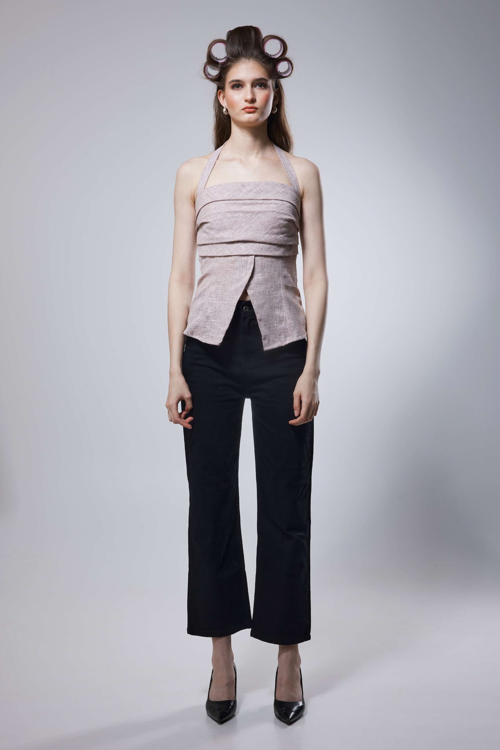 Mauve Structured Sleeveless Top - Image 2