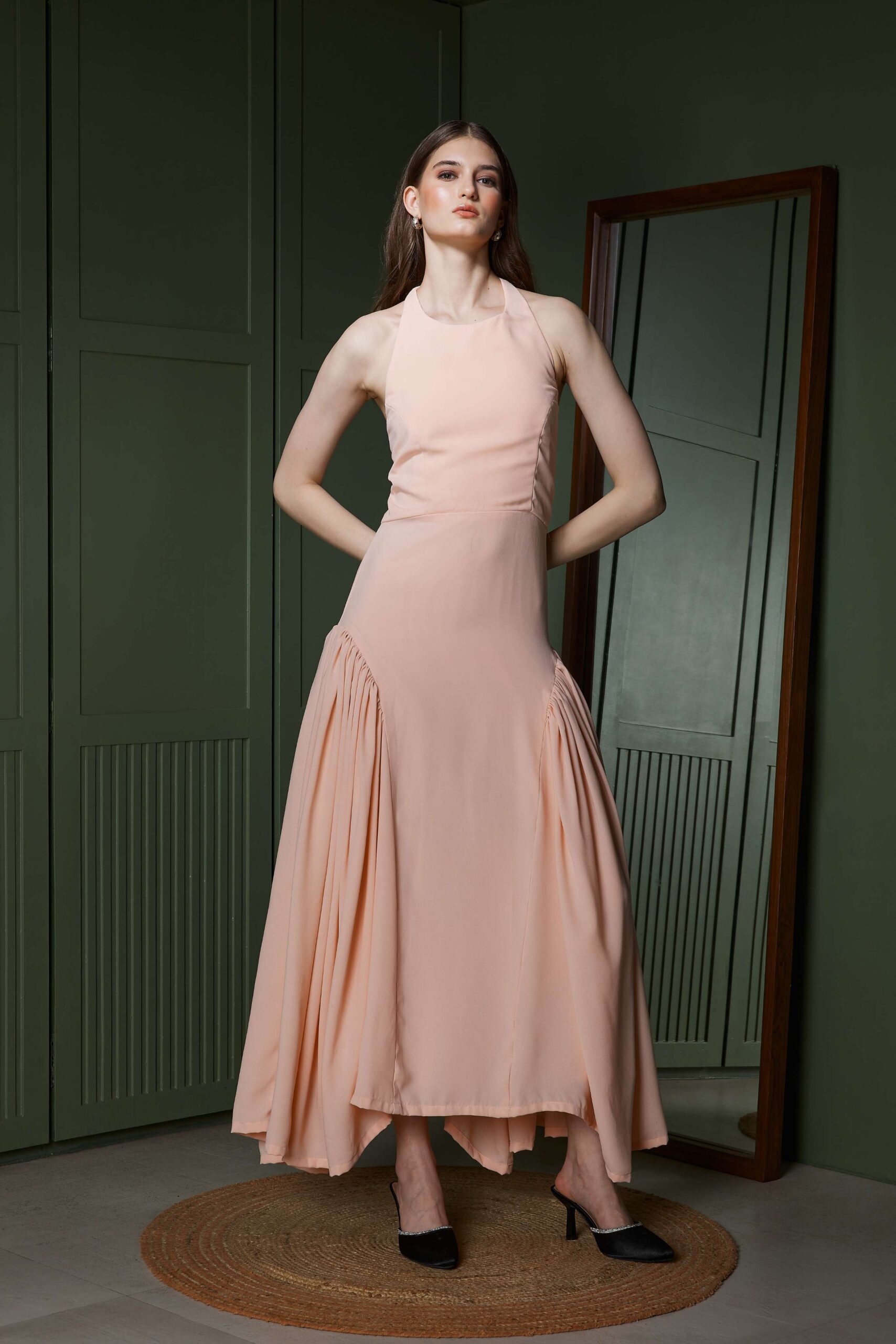 Blush Open-Back Maxi Dress - Image 2