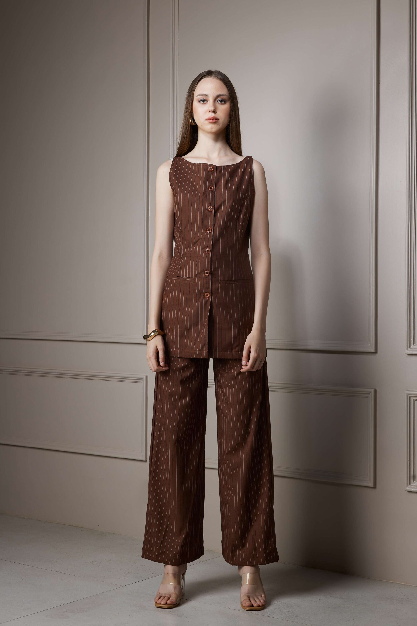 Chocolate Sleeveless Co-Ord Set - Image 2