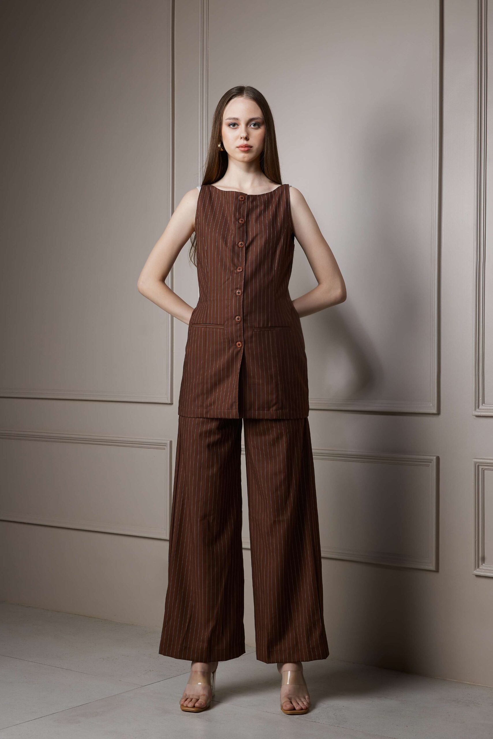 Chocolate Sleeveless Co-Ord Set - Image 3