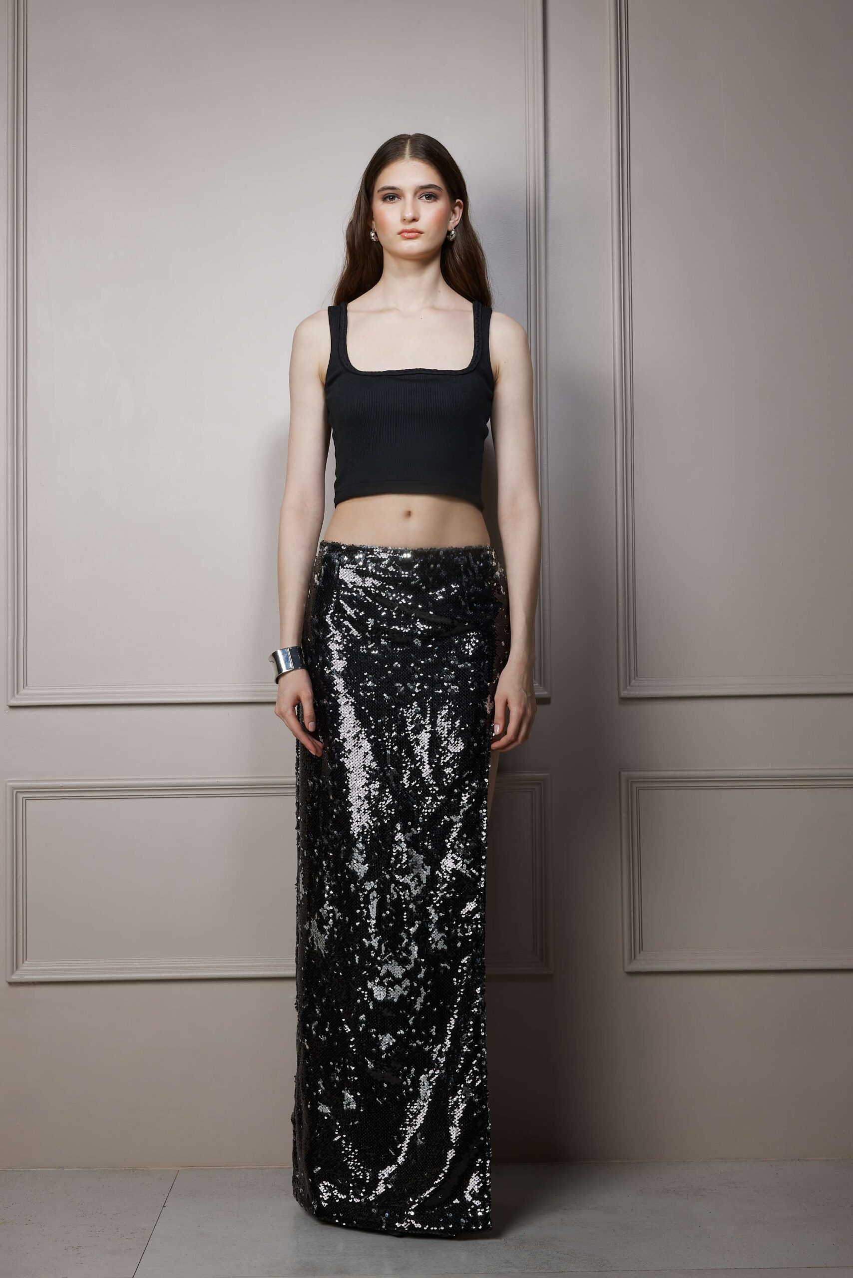 Black Sequin Skirt Co-Ord Set - Image 2