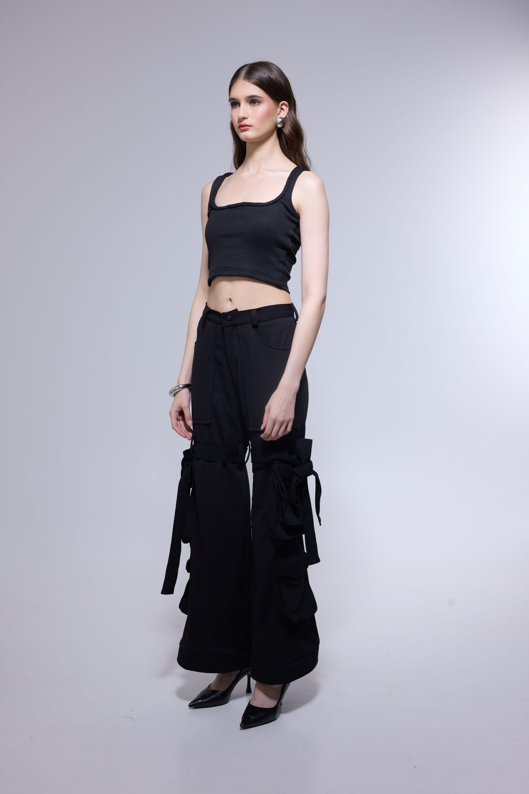 Arden Utility Cargo Pants - Black - Image 3