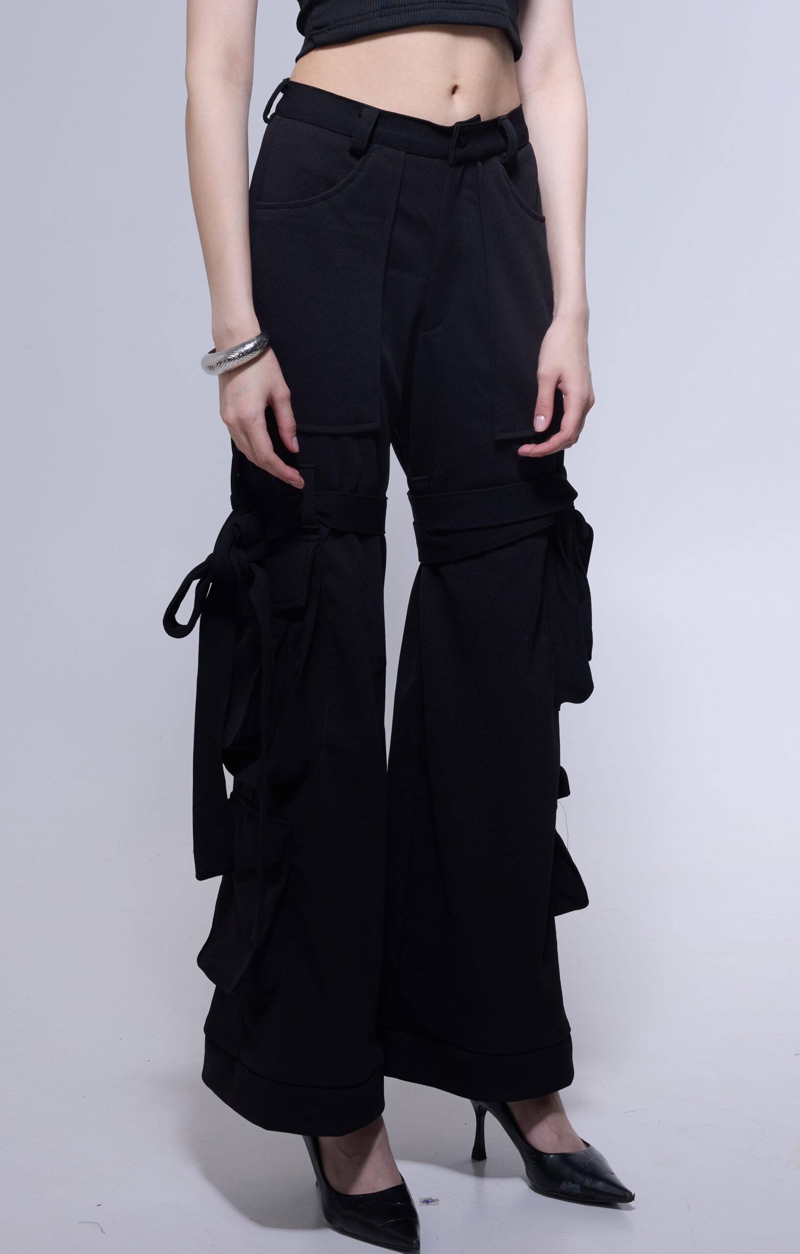 Arden Utility Cargo Pants - Black - Image 2