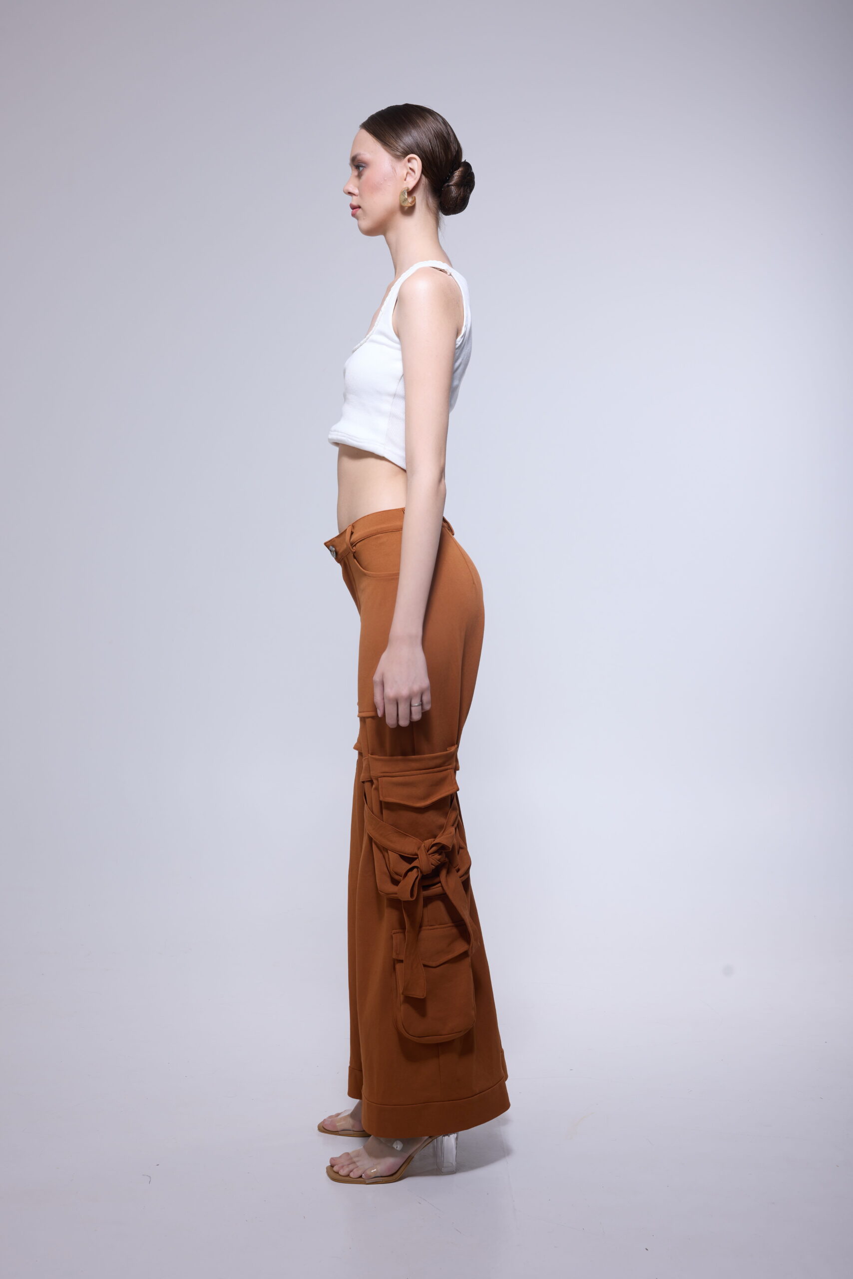 Arden Utility Cargo Pants – Rust - Image 3